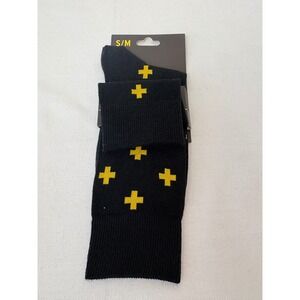 Dr. Martens Cross Logo Socks Black Yellow Organic Cotton Blend Small medium